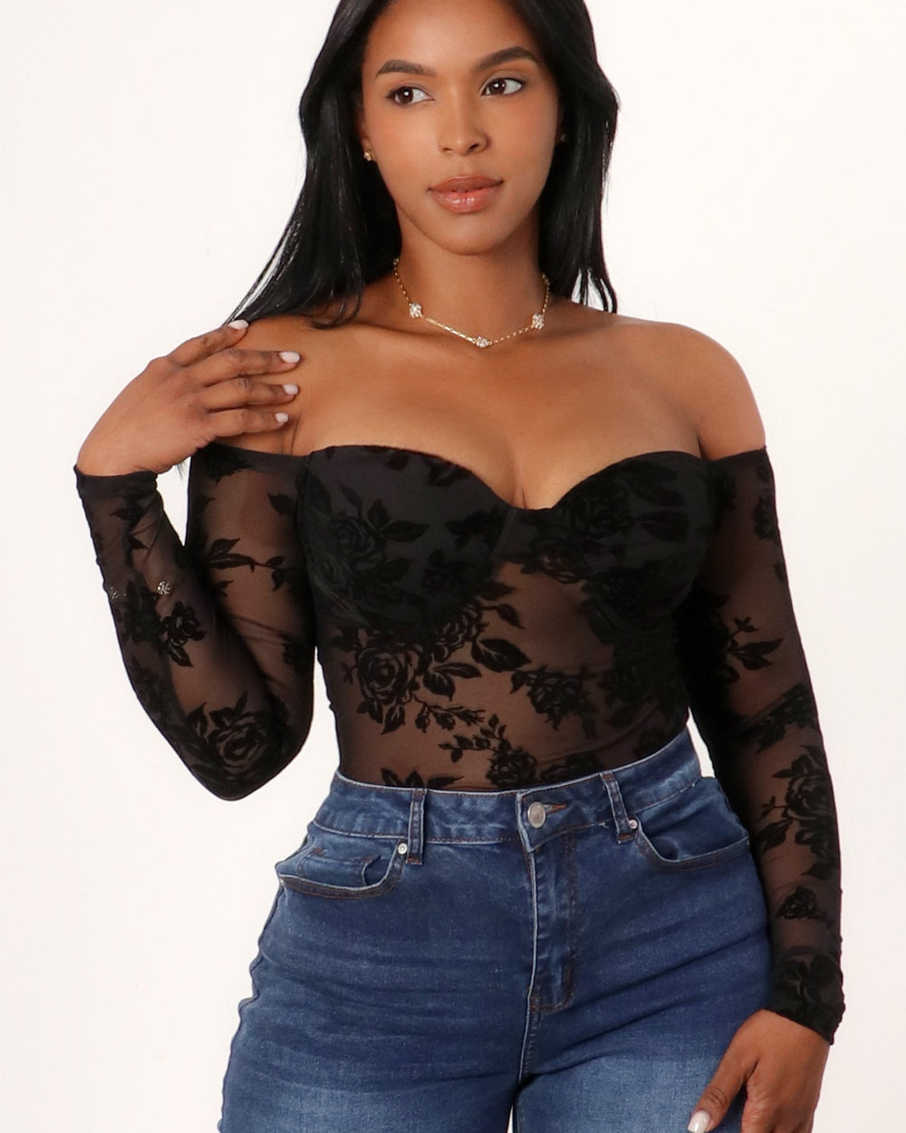 Seductive Mode Bodysuit-Black