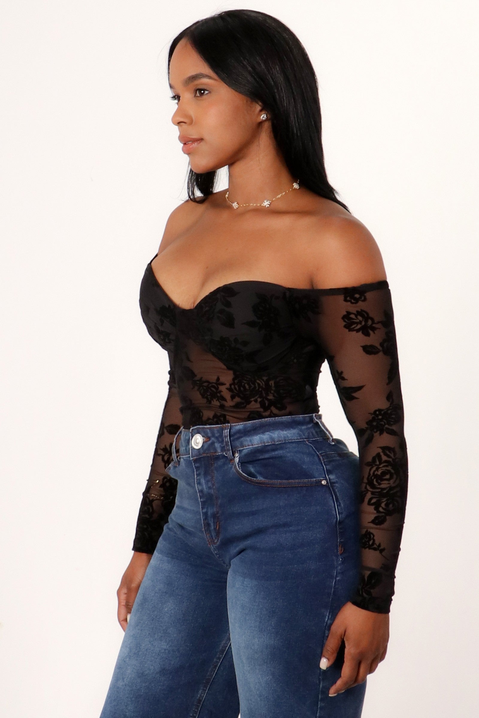 Seductive Mode Bodysuit-Black