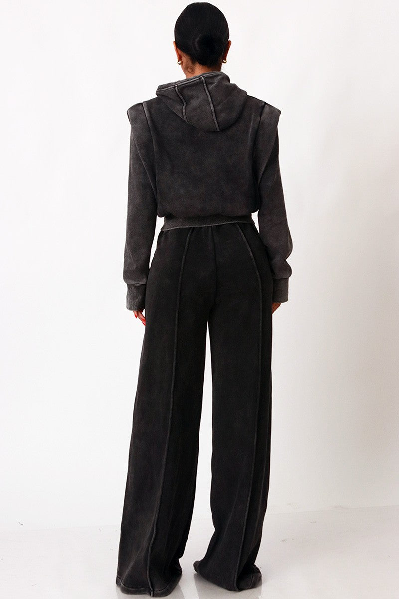 Major Moves Sculpted Jogger Set-Black