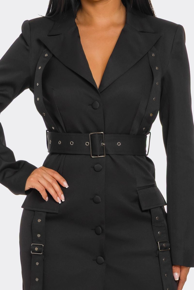 Your Majesty Blazer Mini Dress