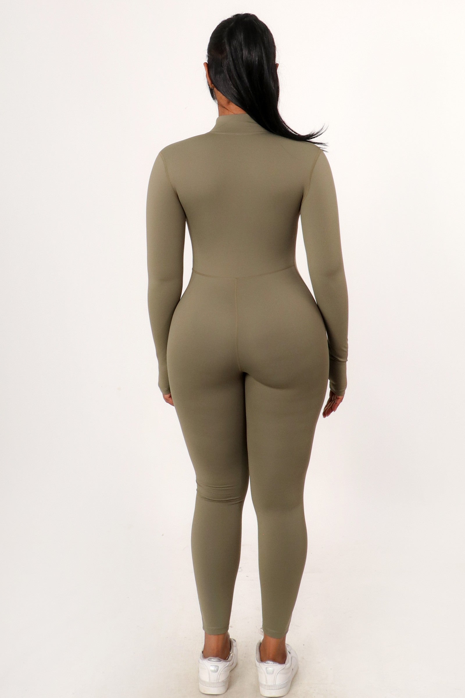 Sleek Essential Jumpsuit-Olive