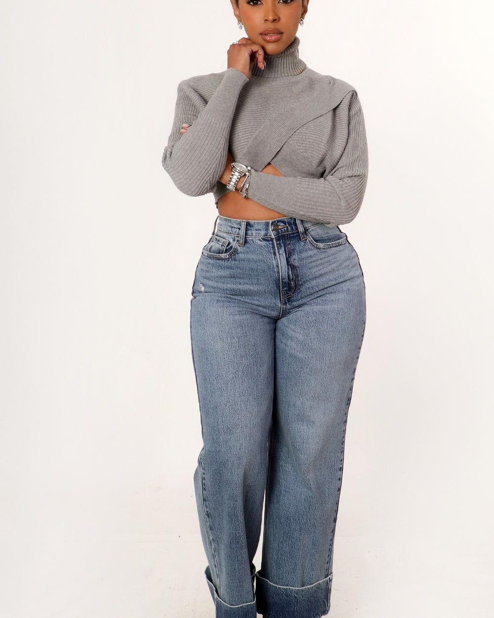 Cuffed Up Denim Pants