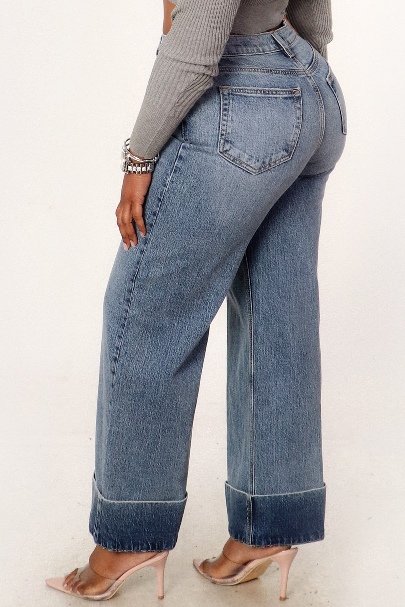 Cuffed Up Denim Pants
