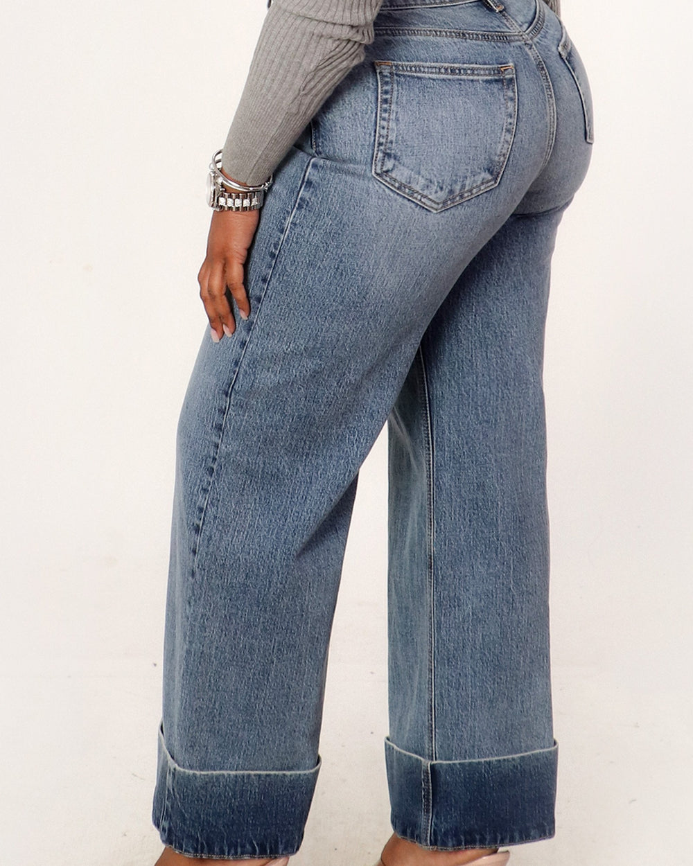 Cuffed Up Denim Pants