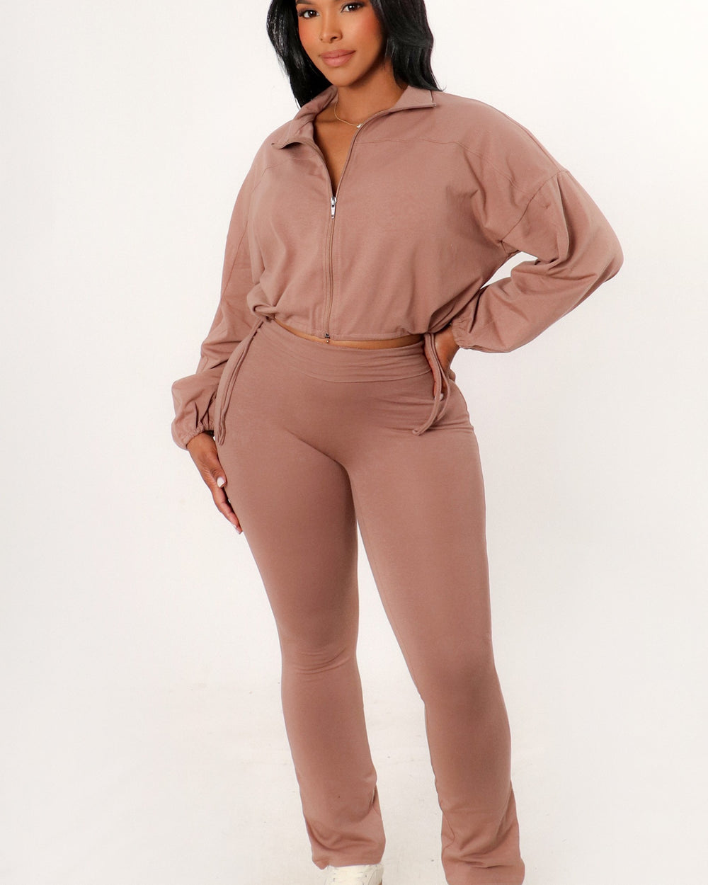 Night Shift Pants Set-Mocha