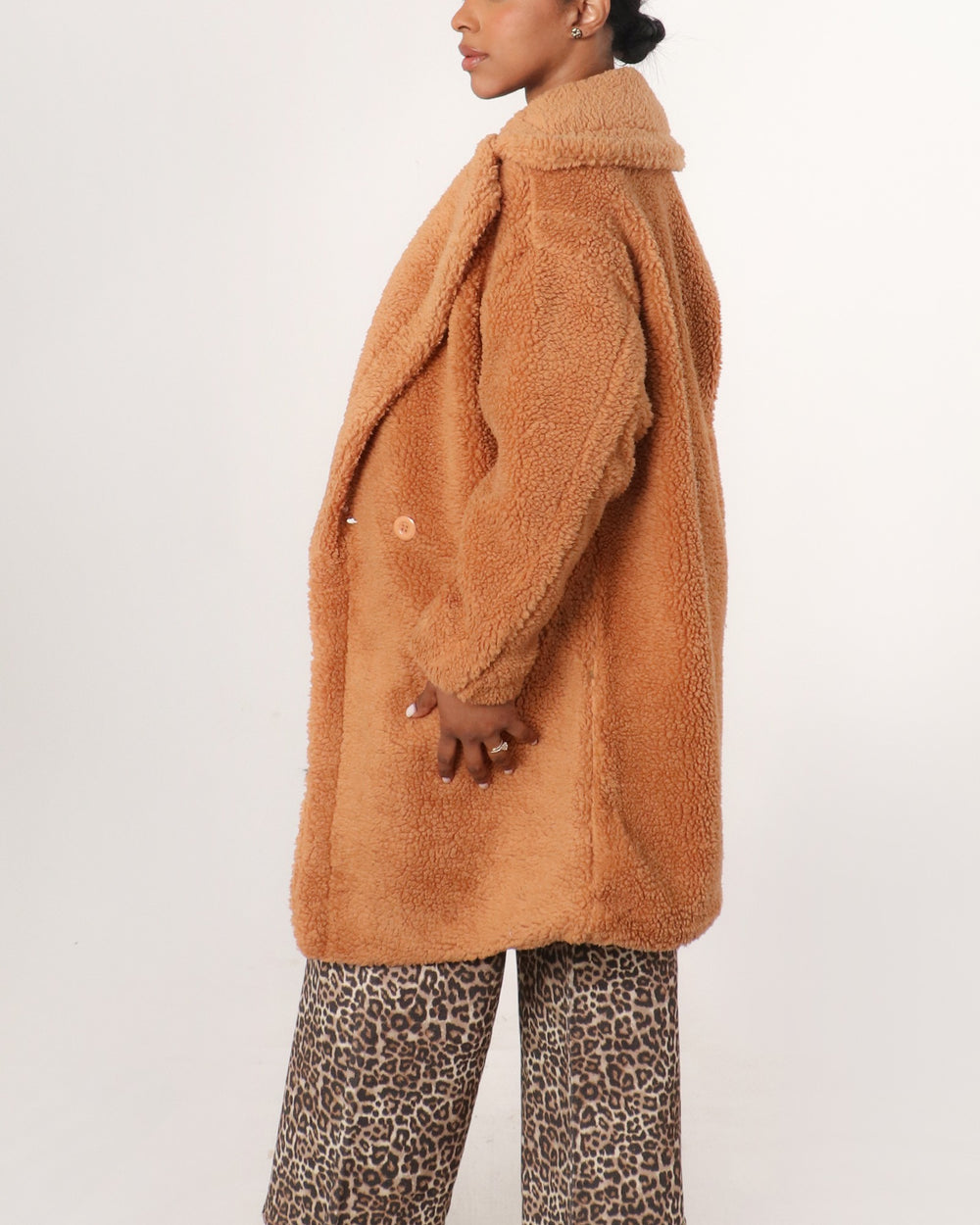 Breezy Nights Fur Jacket-Camel
