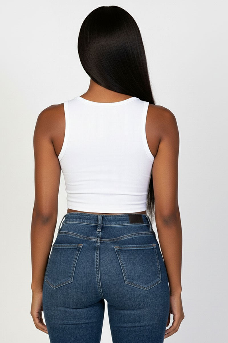 Everyday Ribbed Tank-White