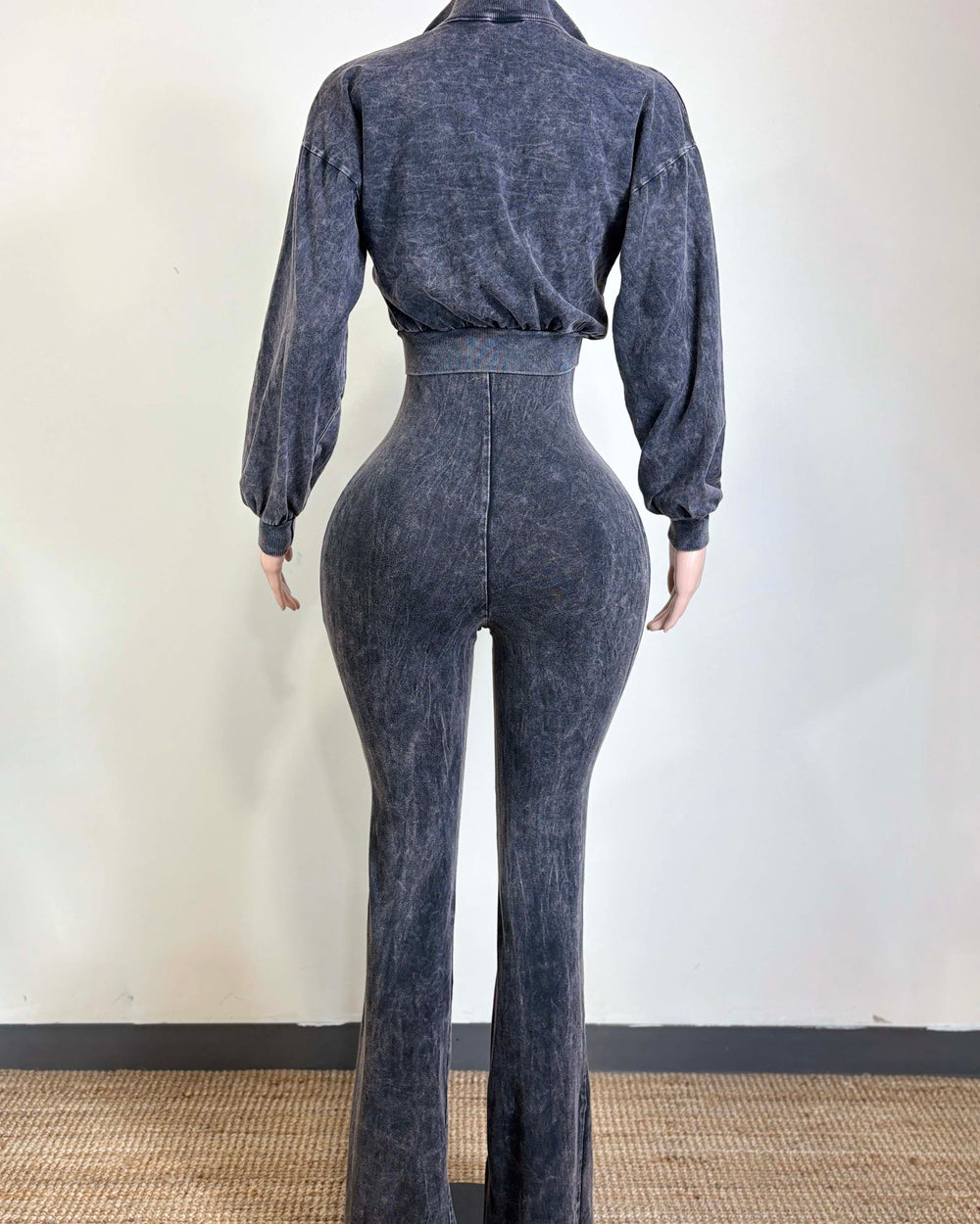 Pilates Trip Jumpsuit Set-Black