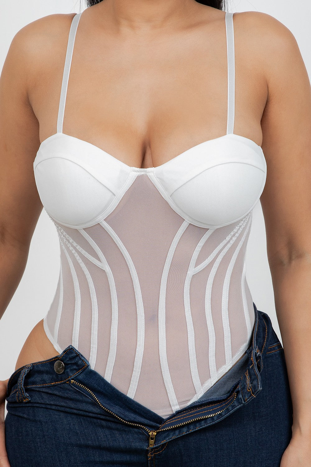 Stone Cold Bodysuit-White