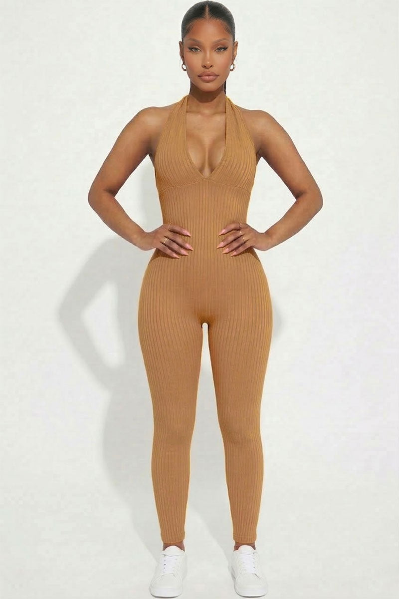 Dolly Halter Jumpsuit-Coco
