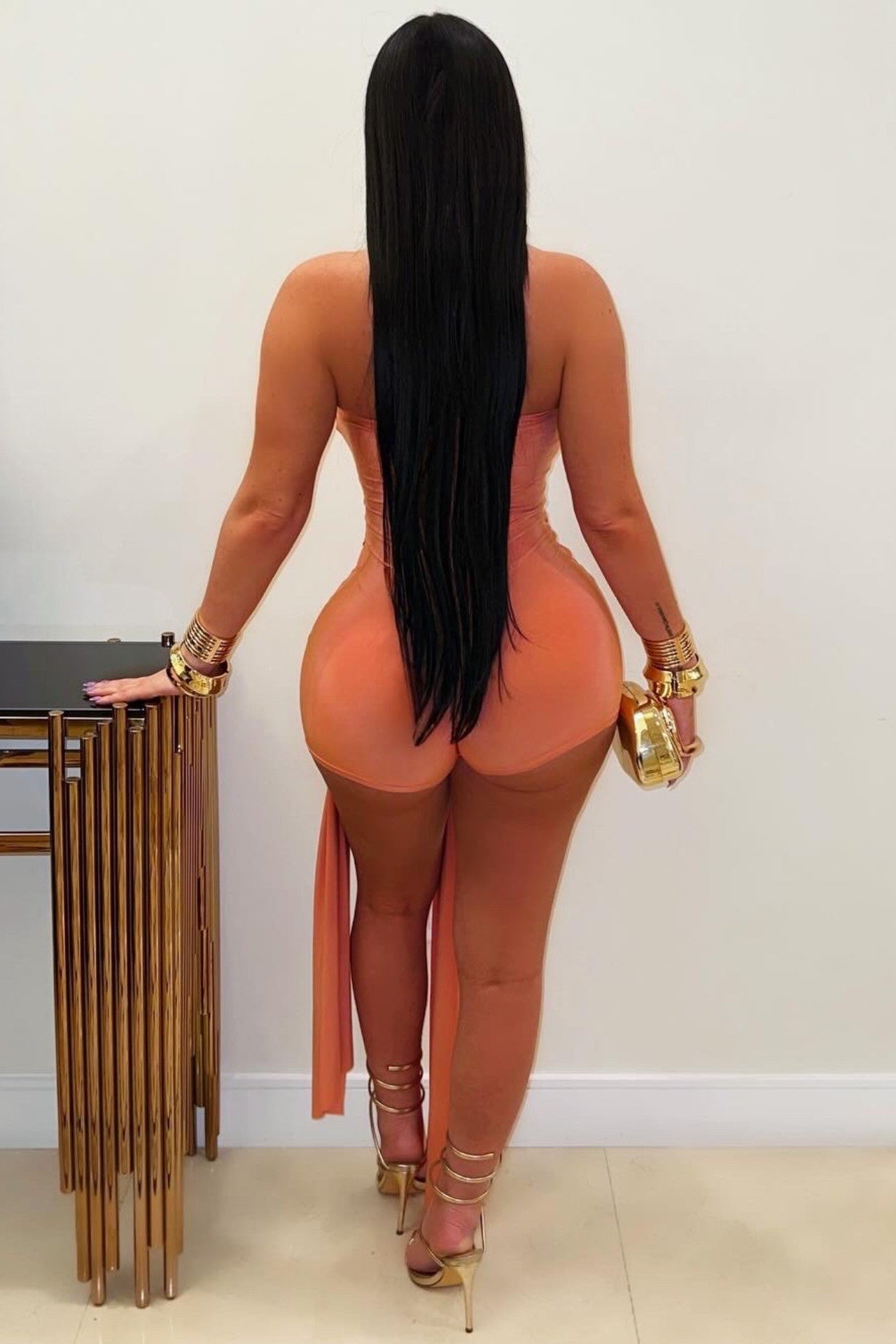 The Malibu Romper-Peach