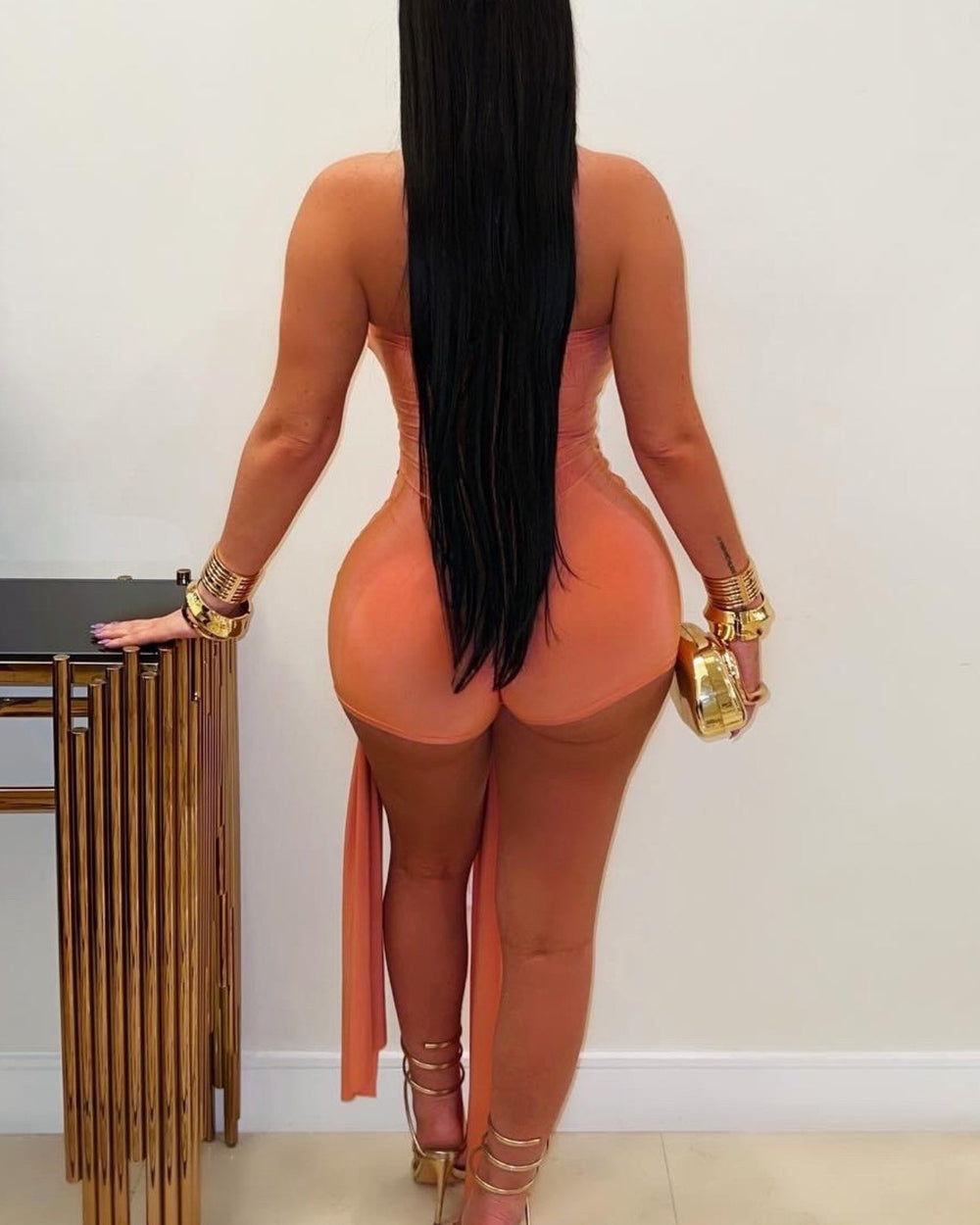 The Malibu Romper-Peach
