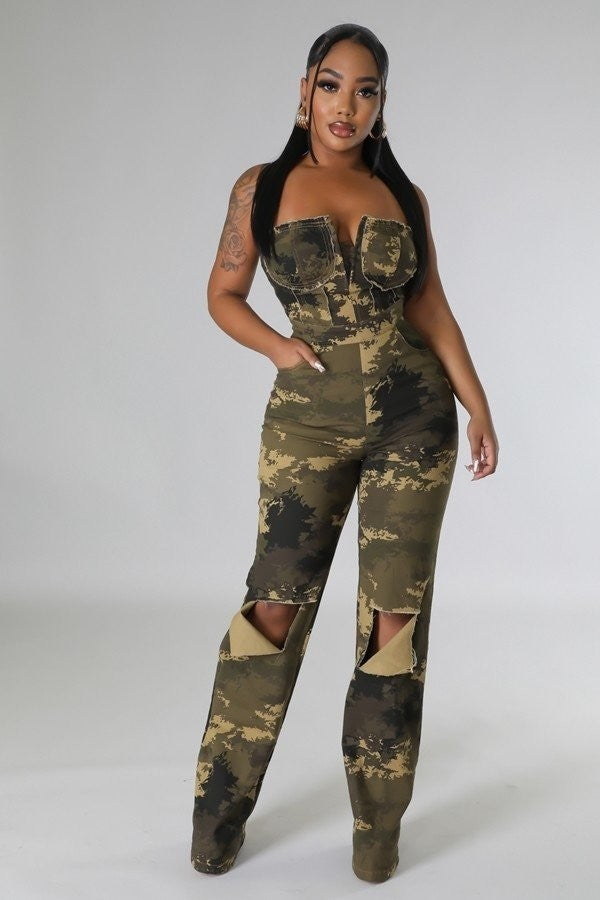 Level Up Camo Jumpsuit