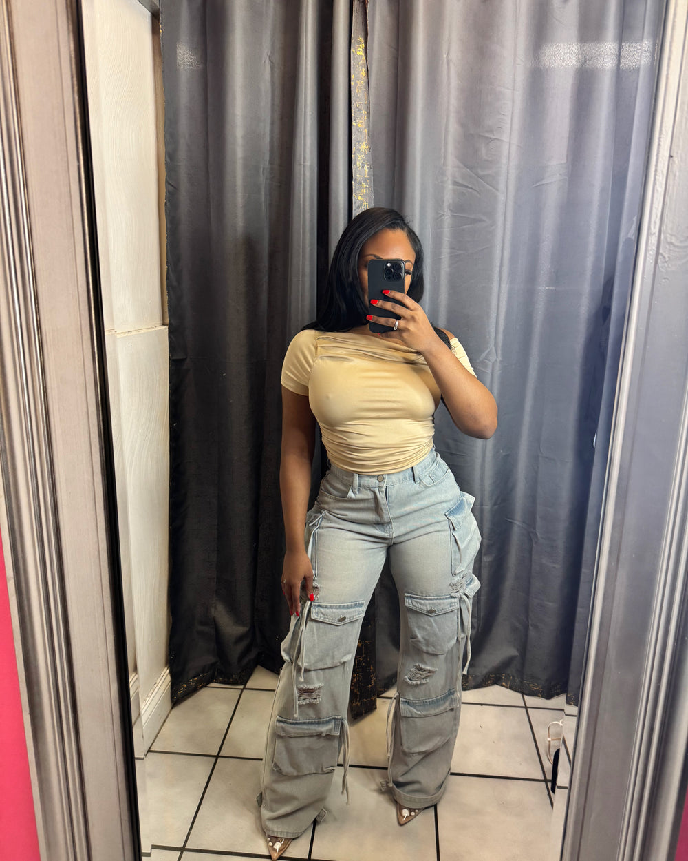 Exotic Cargo Denim-Light Blue
