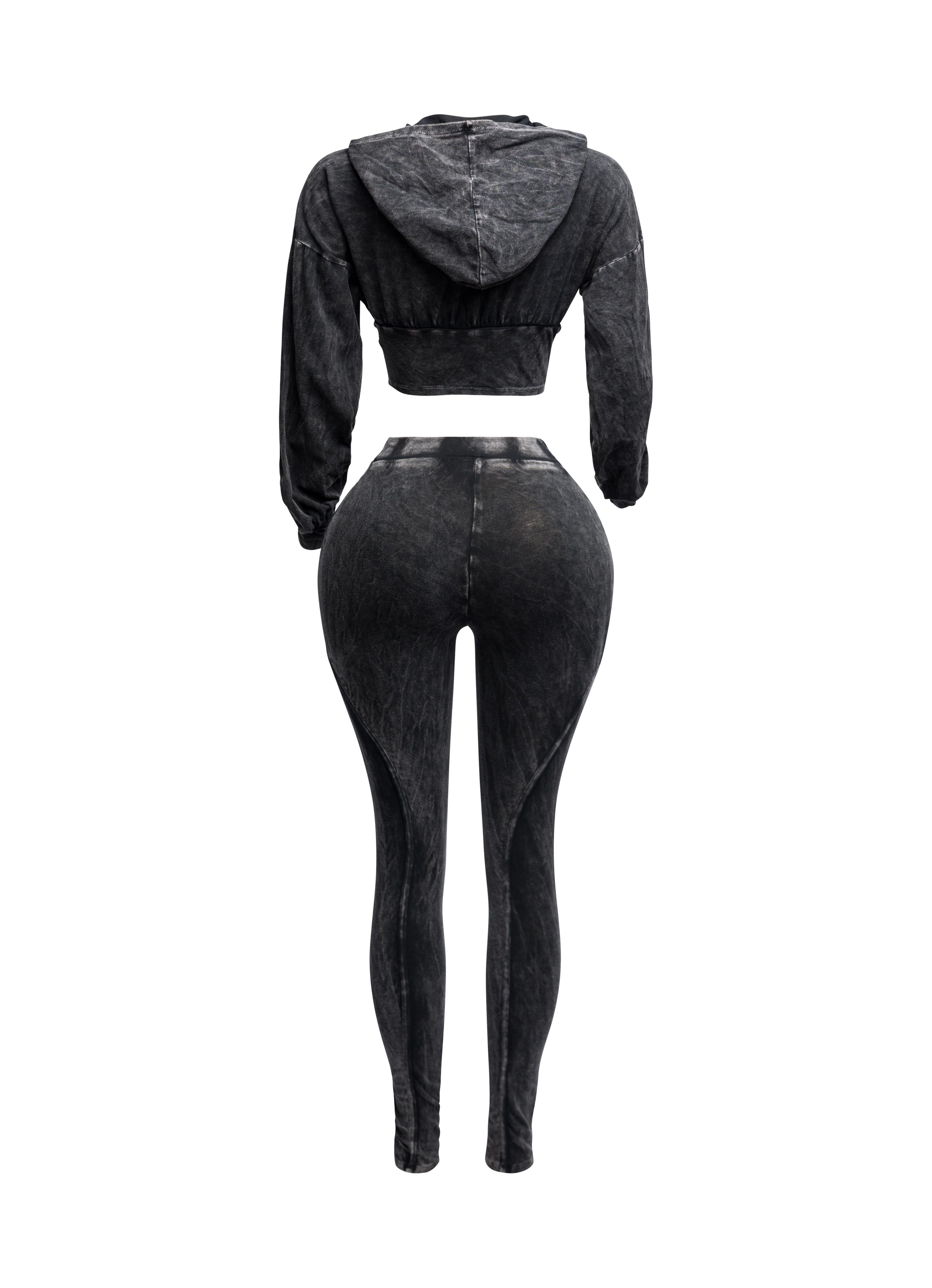 Limited Edition Hooded Legging Set-Charcoal