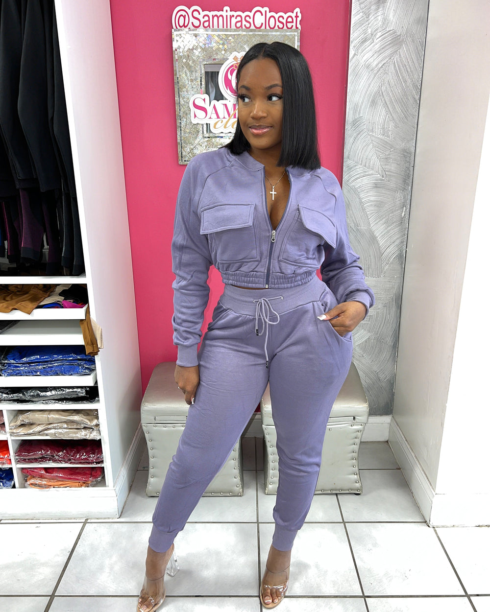 On The Go Jogger Set-Lavender