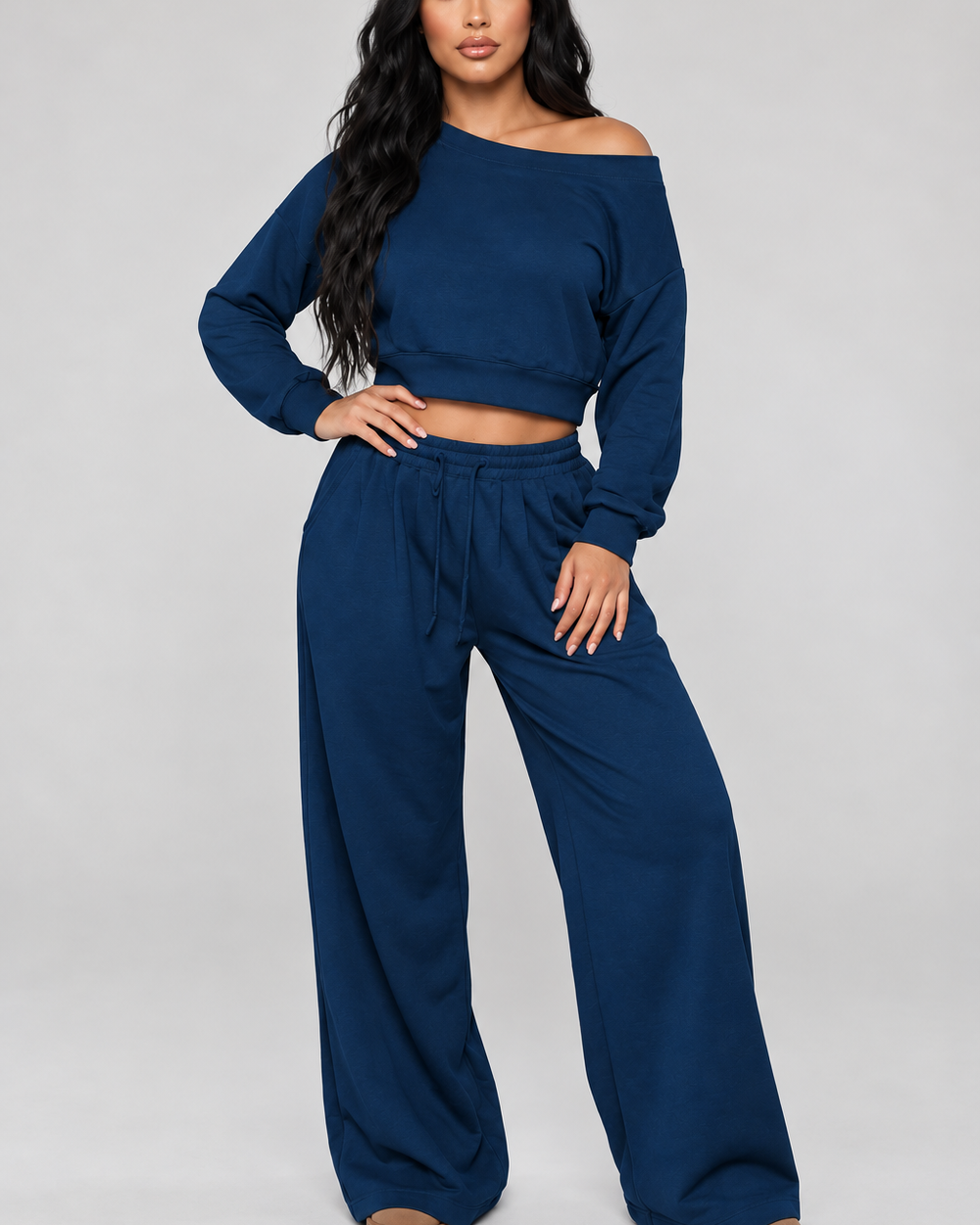 Slouch & Chic Lounge Set-Deep Navy