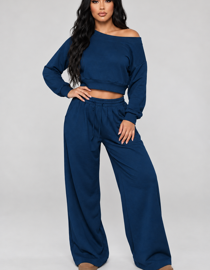 Slouch & Chic Lounge Set-Deep Navy