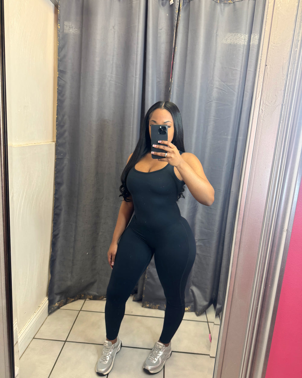 Second Skin Snatched Jumpsuit-Black