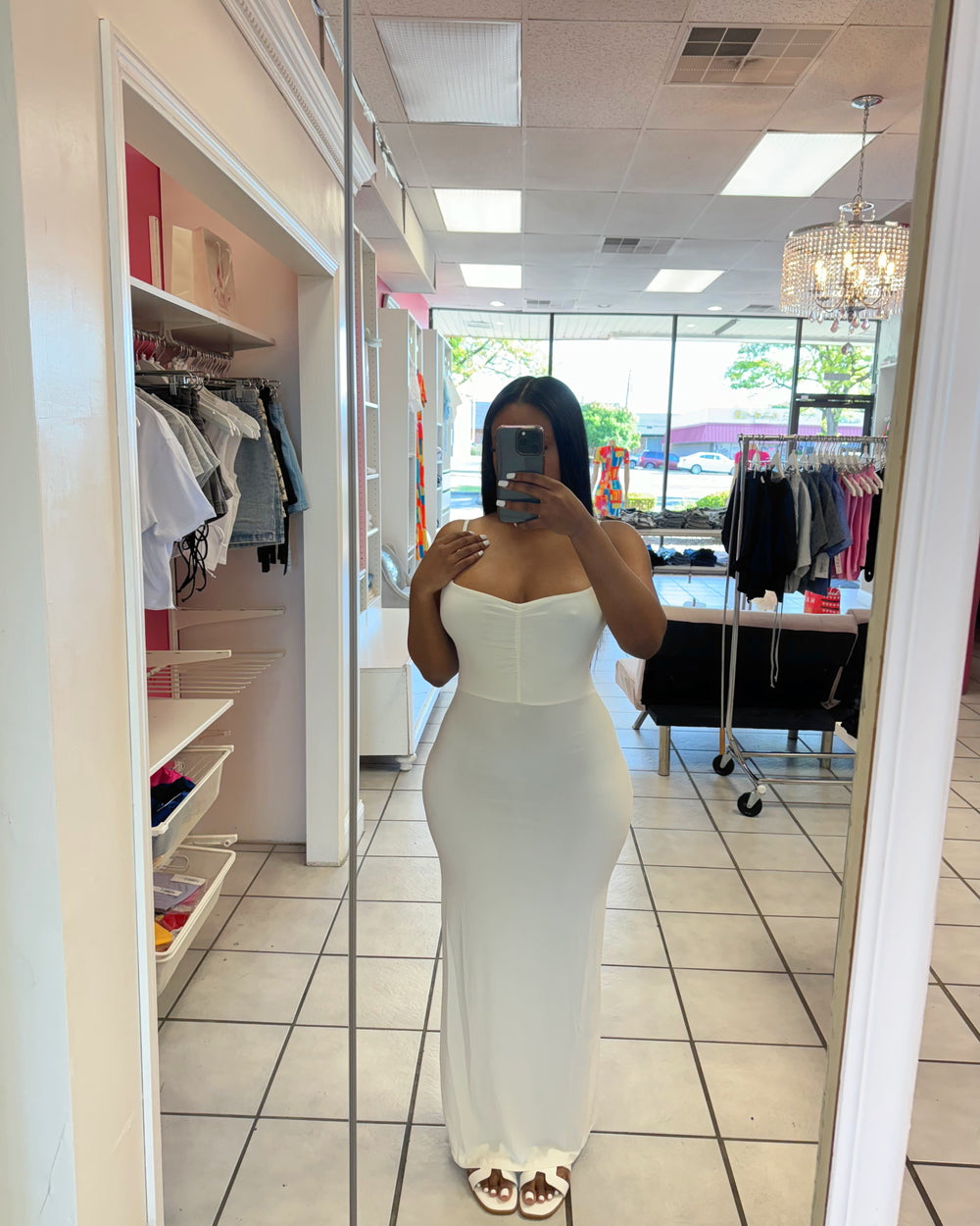 Lola Maxi Dress-White