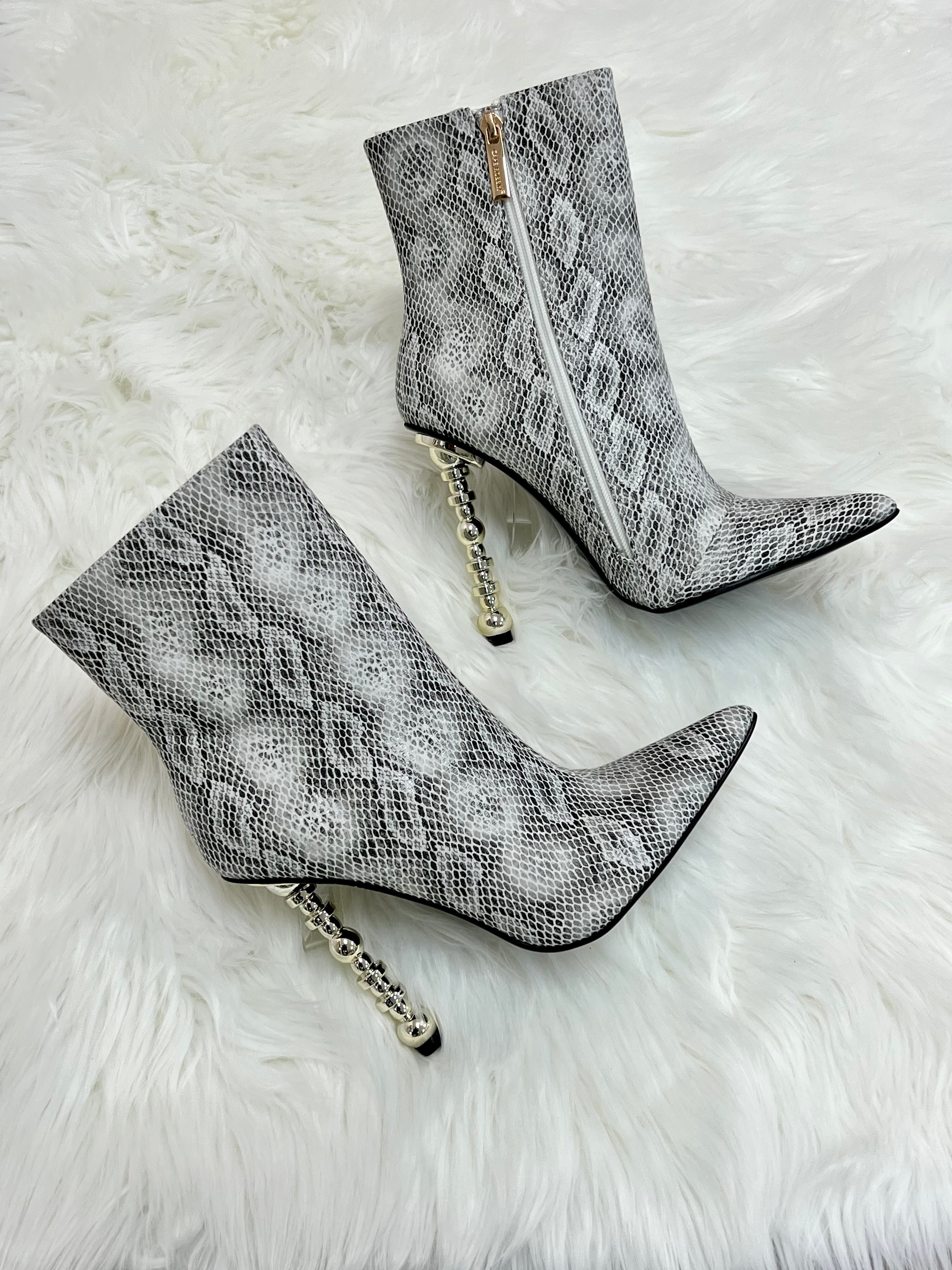 Shelly Snake Print Bootie