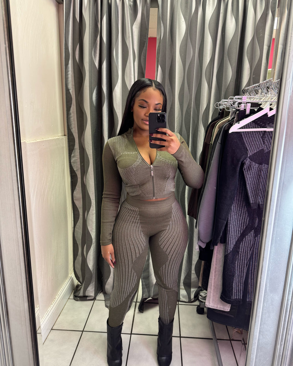 Triple Threat Legging Set-Olive