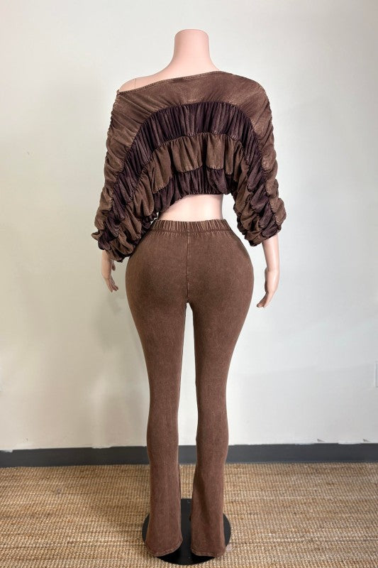 Crush Hour Pants Set-Espresso