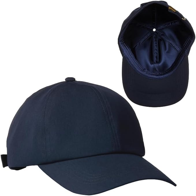 Satin Lined Baseball Cap - Navy