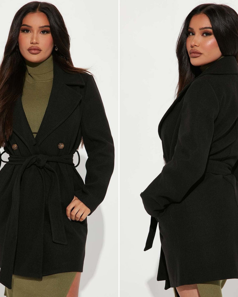 Amber Trench Coat-Black
