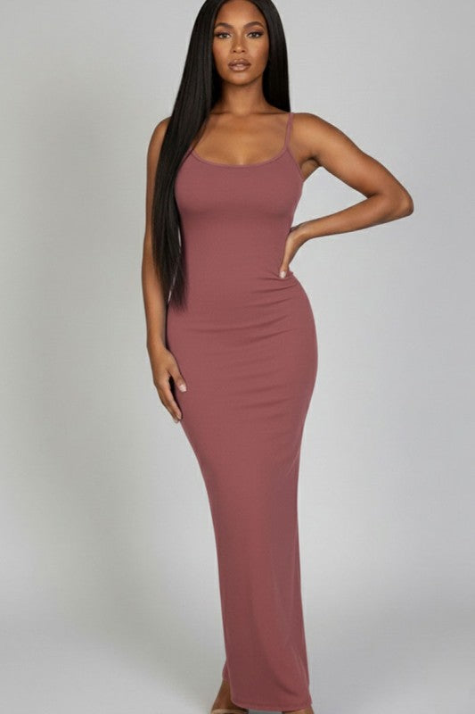 Snatched & Simple Maxi-Dark Mauve