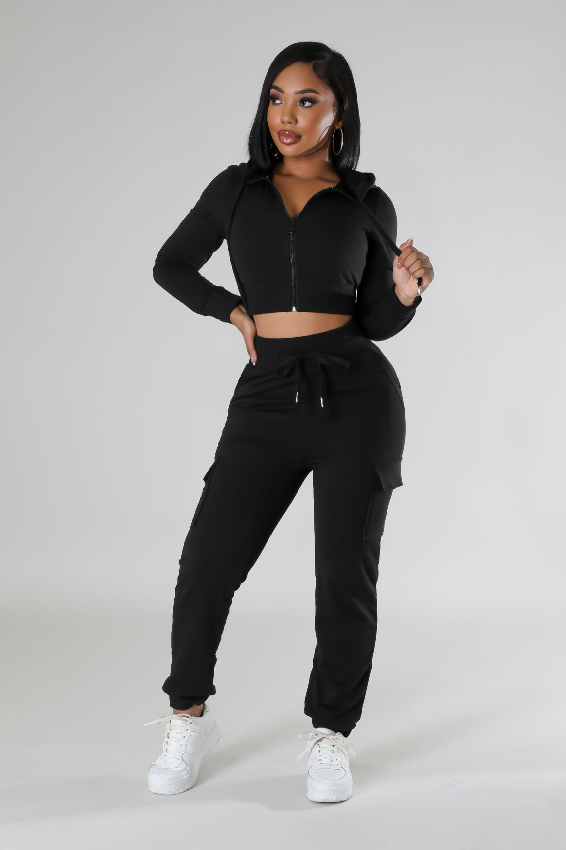 Daily Routine Jogger Set-Black