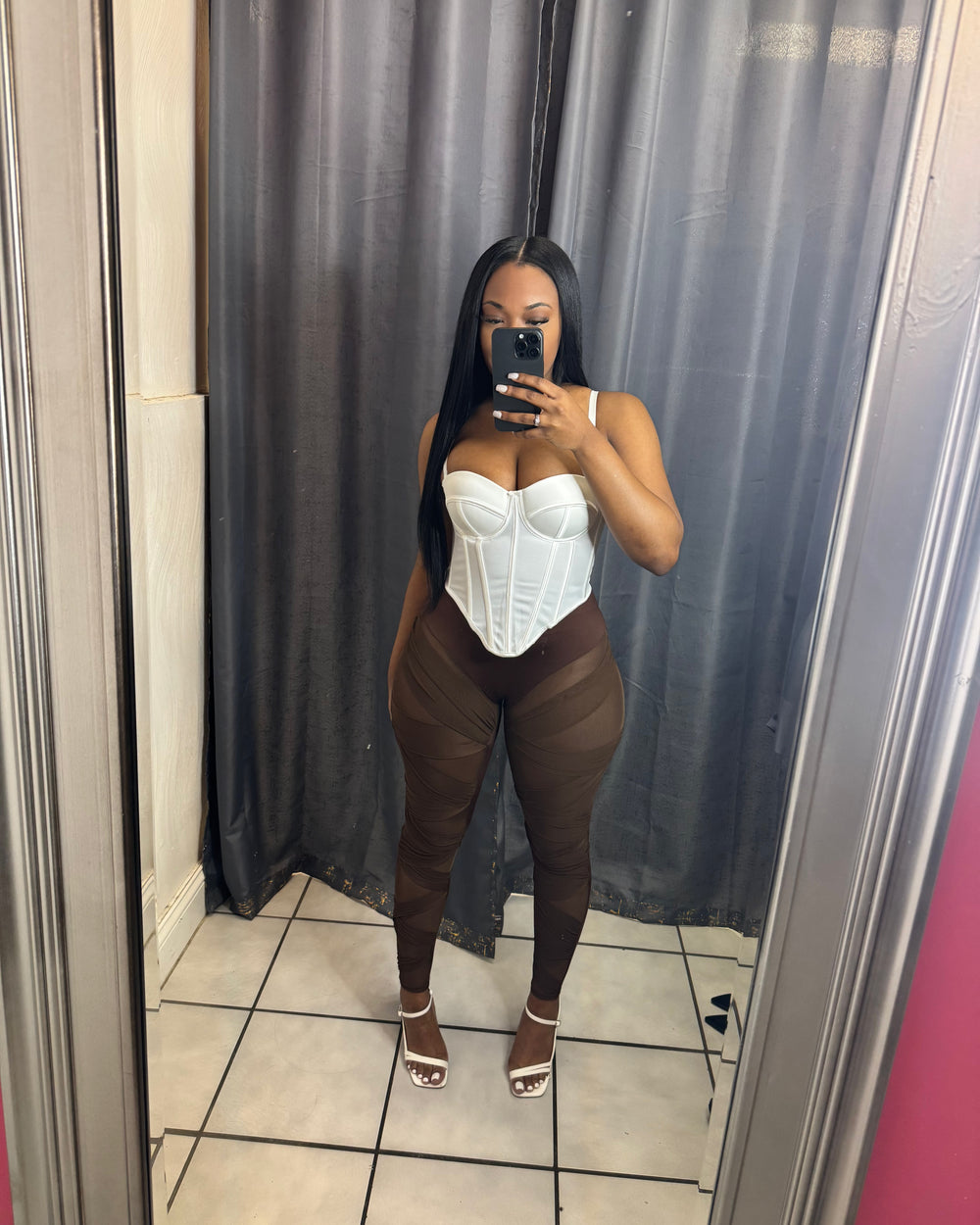 Ballerina Corset Top-White