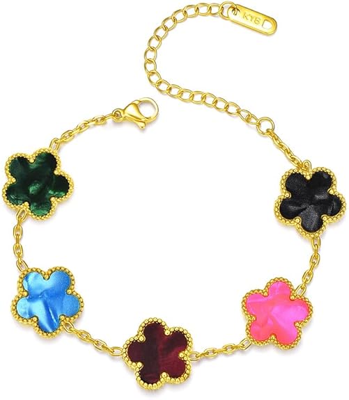 Clover Charm Bracelet - Multi Color