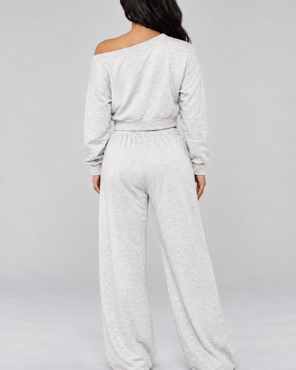 Slouch & Chic Lounge Set-Heather Gray
