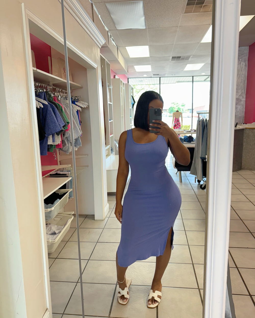 Alexis Midi Dress-Purple