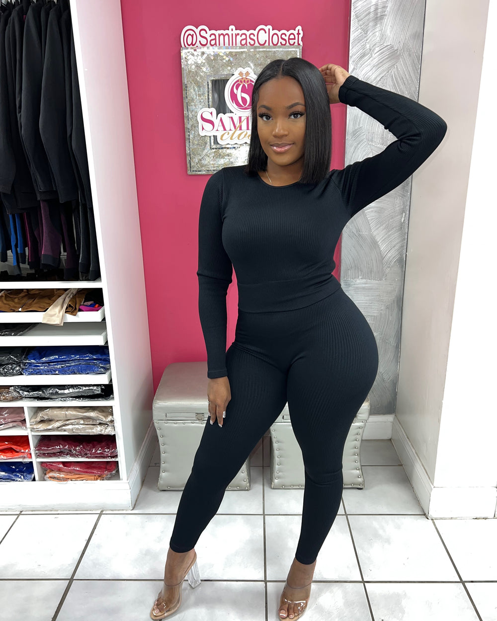 Kick Back Legging Set-Black