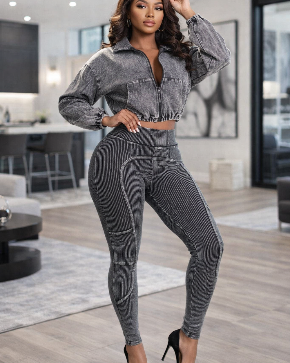 Bombshell Lounge set-Black