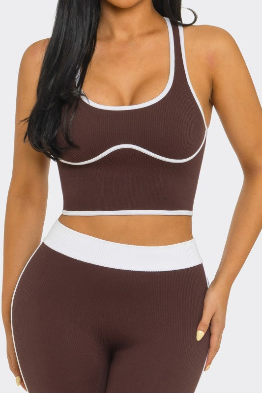 Power Play Active Set-Chocolate Brown