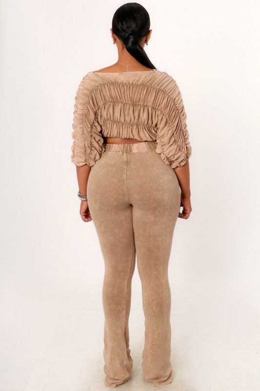 Crush Hour Pants Set-Tan