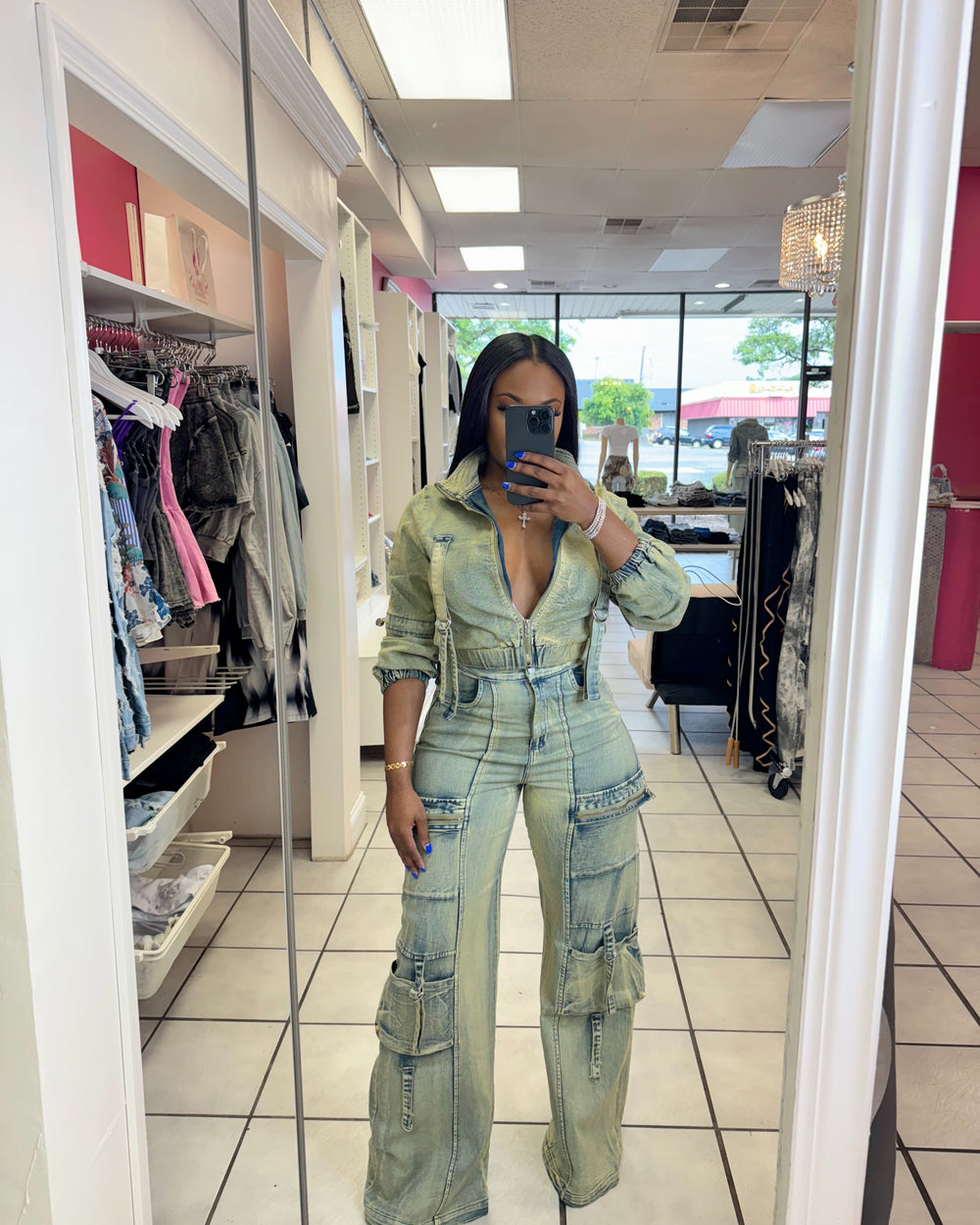 Showstopper Cargo Denim Set