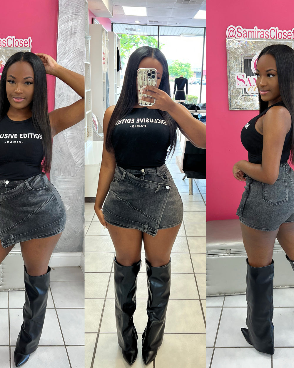 Driving Them Crazy Shorts-Black