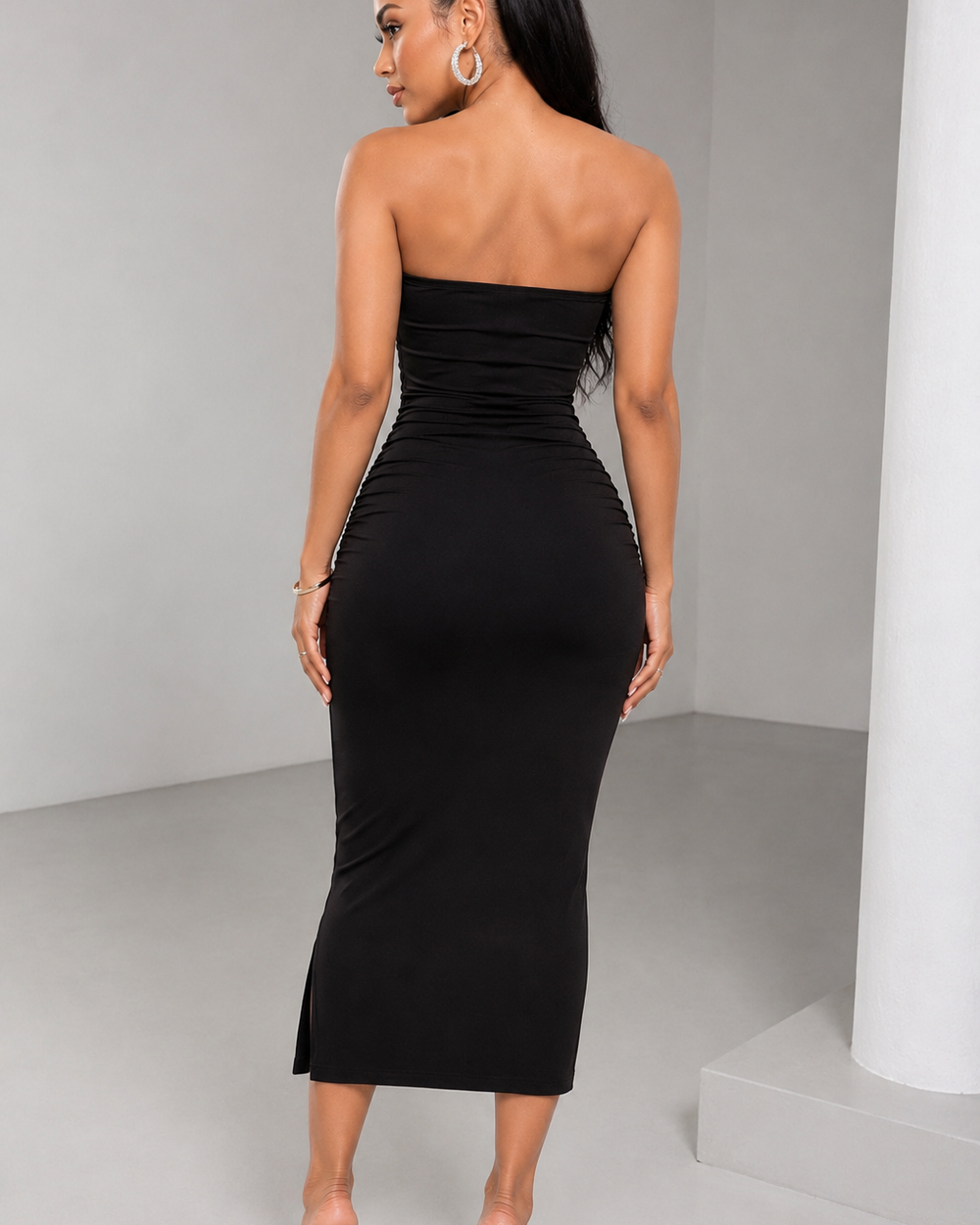 Summer Essential Bodycon Dress-Black