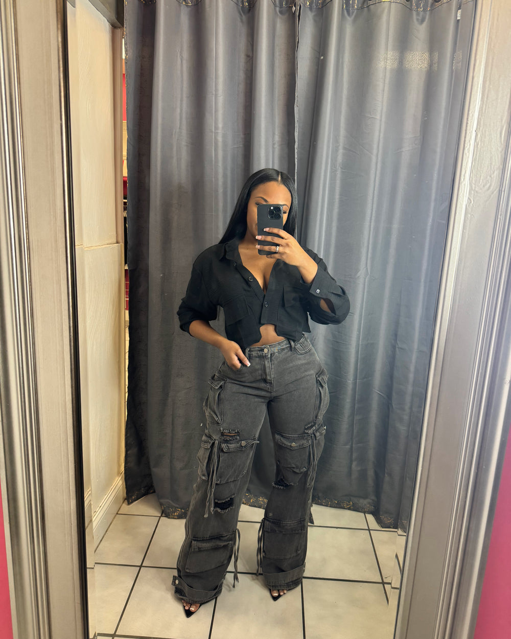 Exotic Cargo Denim-Black