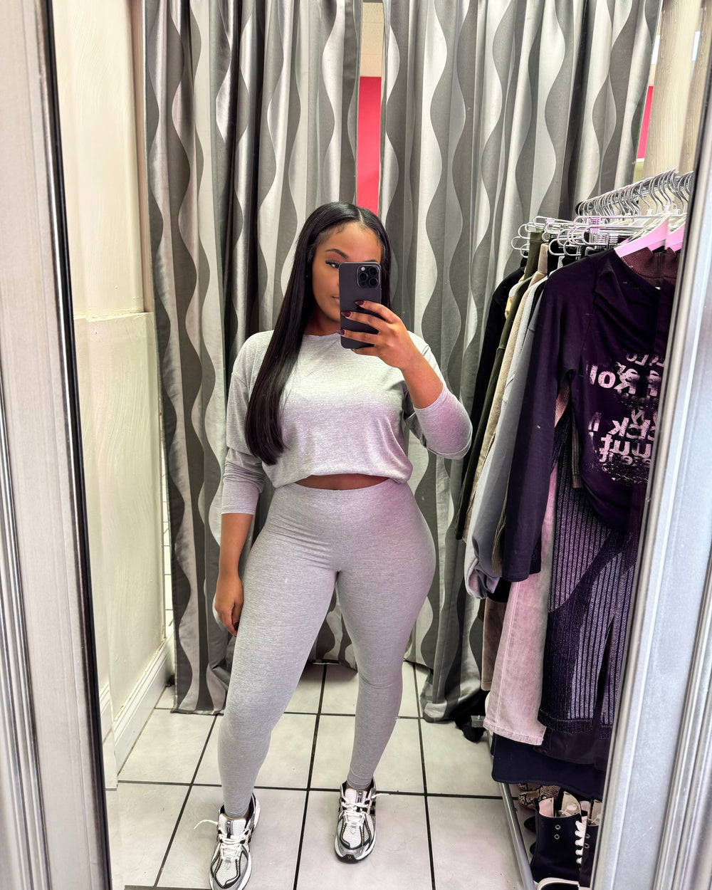 Under Pressure Legging Set-Grey