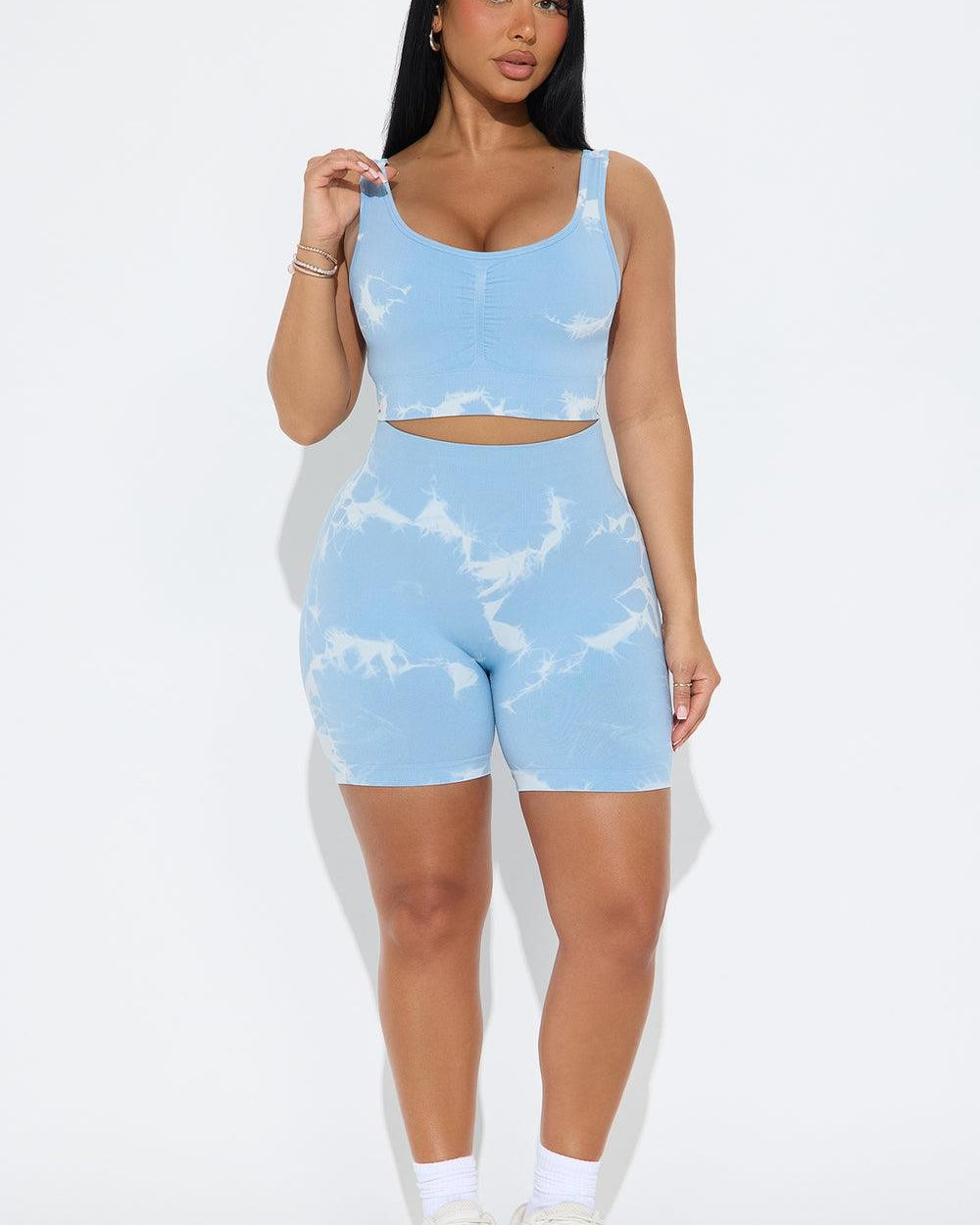 Sky High Biker Set-Baby Blue