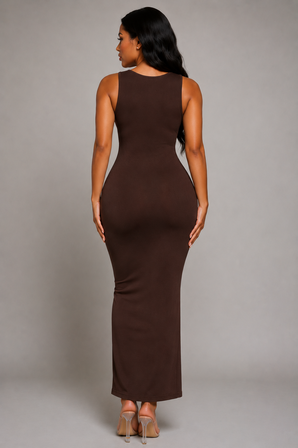 The Essence Maxi Dress-Coffee