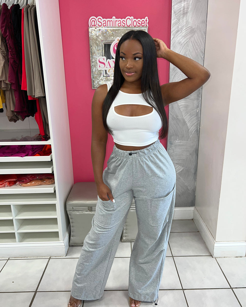 Movie Night Joggers-Grey