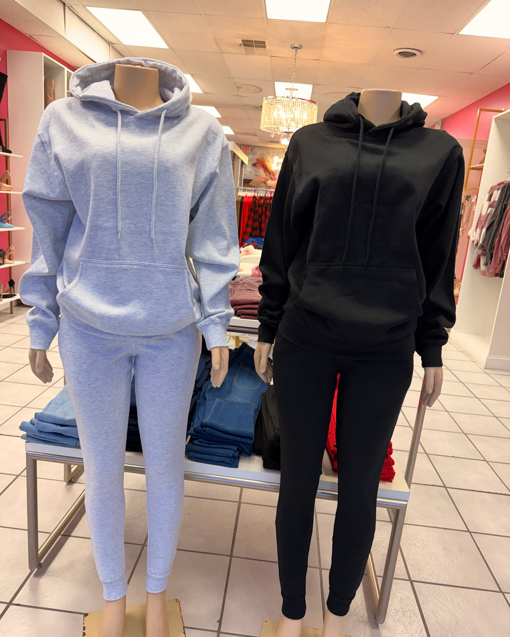 Comfy Club Jogger Set-Black