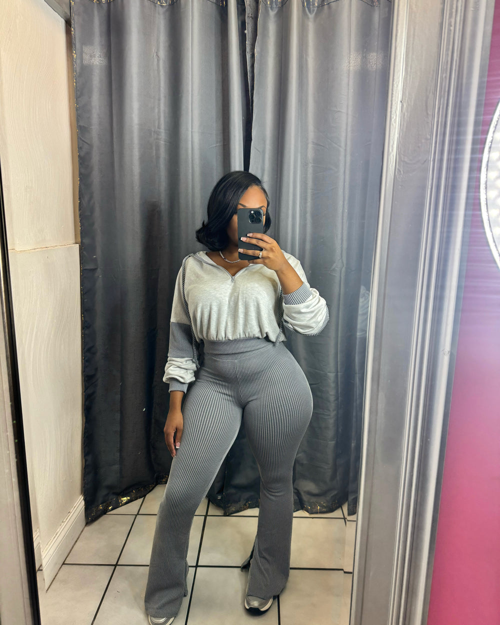 Game Day Pants Set-Grey