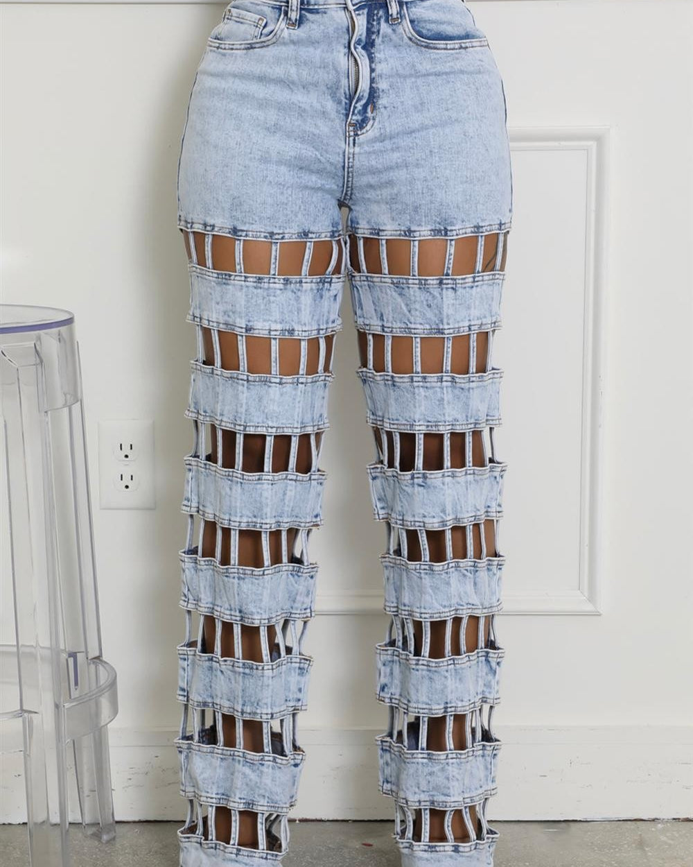 Fine Line Denim Jeans